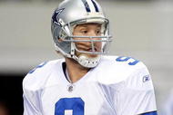 ARLINGTON, TX - NOVEMBER 01: Quarterback Tony Romo #9 of the Dallas Cowboys at Cowboys Stadium on November 1, 2009 in Arlington, Texas. (Photo by Ronald Martinez/Getty Images)