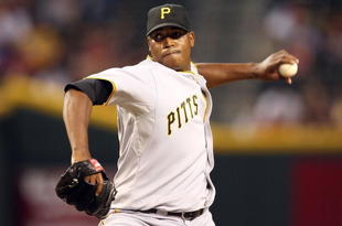 PHOENIX - JULY 23: Relief pitcher Donald Veal #56 of the Pittsburgh Pirates pitches against the Arizona Diamondbacks during the major league baseball game at Chase Field on July 23, 2009 in Phoenix, Arizona. The Diamondbacks defeated the Pirates 11-4. (Photo by Christian Petersen/Getty Images)