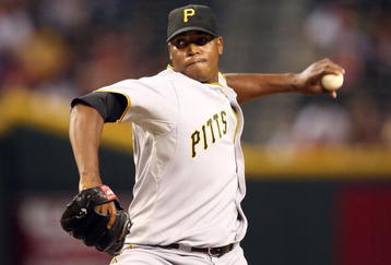 PHOENIX - JULY 23:  Relief pitcher Donald Veal #56 of the Pittsburgh Pirates pitches against the Arizona Diamondbacks during the major league baseball game at Chase Field on July 23, 2009 in Phoenix, Arizona. The Diamondbacks defeated the Pirates 11-4.  (Photo by Christian Petersen/Getty Images)