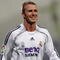 MADRID, SPAIN - JUNE 17:  David Beckham of Real Madrid celebrates after Real won the Primera Liga after the Primera Liga match between Real Madrid and Mallorca at the Santiago Bernabeu stadium on June 17, 2007 in Madrid, Spain.  (Photo by Denis Doyle/Getty Images)