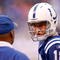 INDIANAPOLIS - NOVEMBER 01:  Peyton Manning #18 of the Indianapolis Colts talks with Head Coach Jim Caldwell during the NFL game against the San Francisco 49ers at Lucas Oil Stadium on November 1, 2009 in Indianapolis, Indiana.  (Photo by Andy Lyons/Getty Images)