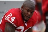 SAN FRANCISCO - NOVEMBER 18:  Michael Robinson #24 of the San Francisco 49ers looks on against the St. Louis Rams on November 18, 2007 at Monster Park in San Francisco, California. (Photo by Jed Jacobsohn/Getty Images)