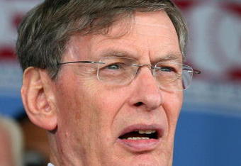 COOPERSTOWN, NY - JULY 26:  MLB commissioner Bud Selig looks on at Clark Sports Center during the 2009  Baseball Hall of Fame induction ceremony on July 26, 2009 in Cooperstown, New York.  (Photo by Jim McIsaac/Getty Images)