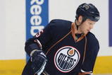 EDMONTON, CANADA - SEPTEMBER 16:  Liam Reddox #85 of the Edmonton Oilers skates against the New York Islanders on September 16, 2009 at Rexall Place in Edmonton, Alberta, Canada. The Oilers won 3-2. (Photo by Dale MacMillan/Getty Images)