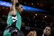 CHARLOTTE, NC - MARCH 16:  Chris Bosh #4 of the Toronto Raptors reacts after a dunk against Emeka Okafor #50 of the Charlotte Bobcats during their game at Time Warner Cable Arena on March 16, 2009 in Charlotte, North Carolina.  NOTE TO USER: User expressly acknowledges and agrees that, by downloading and/or using this Photograph, user is consenting to the terms and conditions of the Getty Images License Agreement.  (Photo by Streeter Lecka/Getty Images)