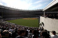 NEW YORK - APRIL 16: A general view of the obstructed view seats in the bleachers as the Cleveland Indians play the New York Yankees during opening day at the new Yankee Stadium on April 16, 2009 in the Bronx borough of New York City, New York. This is the first regular season MLB game being played at the new venue which replaced the old Yankee Stadium as the Yankees home field. (Photo by Nick Laham/Getty Images)
