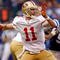 INDIANAPOLIS - NOVEMBER 01:  Alex Smith #11 of the San Francisco 49ers throws a pass during the NFL game against  the Indianapolis Colts  at Lucas Oil Stadium on November 1, 2009 in Indianapolis, Indiana. The Colts won 18-14.  (Photo by Andy Lyons/Getty Images)