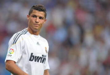 MADRID, SPAIN - AUGUST 29:  Cristiano Ronaldo of Real Madrid reacts during the La Liga match between Real Madrid and Deportivo La Coruna at the Santiago Bernabeu stadium on August 29, 2009 in Madrid, Spain.  (Photo by Denis Doyle/Getty Images)