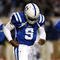 DURHAM, NC - NOVEMBER 29:  Quarterback Thaddeus Lewis #9 of the Duke Blue Devils trotts off the field after a short offensive series against the North Carolina Tar Heels during the game at Wallace Wade Stadium on November 29, 2008 in Durham, North Carolina.  (Photo by Kevin C. Cox/Getty Images)