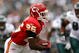PHILADELPHIA - SEPTEMBER 27: Jamaal Charles #25 of the Kansas City Chiefs makes a break against the Philadelphia Eagles  on September 27, 2009 at Lincoln Financial Field in Philadelphia, Pennsylvania.  (Photo by Chris McGrath/Getty Images)