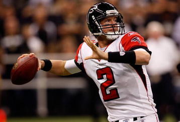 NEW ORLEANS - NOVEMBER 02:  Quarterback Matt Ryan #2 of the Atlanta Falcons passes during the game against the New Orleans Saints at Louisana Superdome on November 2, 2009 in New Orleans, Louisiana.  (Photo by Chris Graythen/Getty Images)