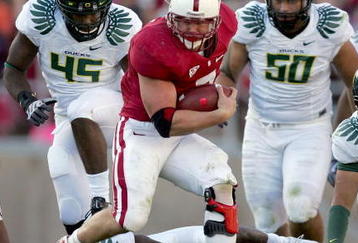 PALO ALTO, CA - NOVEMBER 07:  Toby Gerhart #7 of the Stanford Cardinal runs with the ball during their game against the Oregon Ducks at Stanford Stadium on November 7, 2009 in Palo Alto, California.  (Photo by Ezra Shaw/Getty Images)