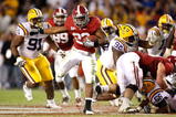 TUSCALOOSA, AL - NOVEMBER 07:  Mark Ingram #22 of the Alabama Crimson Tide rushes upfield against the Louisiana State University Tigers at Bryant-Denny Stadium on November 7, 2009 in Tuscaloosa, Alabama.  (Photo by Kevin C. Cox/Getty Images)
