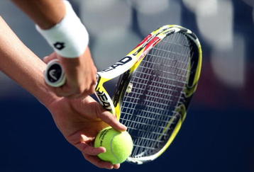 NEW YORK - SEPTEMBER 04:  A shot of Paul Capdeville's tennis racket during his match against Andy Murray of Great Britain during day five of the 2009 U.S. Open at the USTA Billie Jean King National Tennis Center on September 4, 2009 in the Flushing neighborhood of the Queens borough of New York City.  (Photo by Nick Laham/Getty Images)