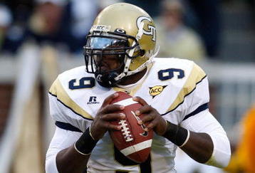 ATLANTA - OCTOBER 17:  Quarterback Josh Nesbitt #9 of the Georgia Tech Yellow Jackets against the Virginia Tech Hokies at Bobby Dodd Stadium on October 17, 2009 in Atlanta, Georgia.  (Photo by Kevin C. Cox/Getty Images)
