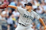 NEW YORK - JULY 01:  Jarrod Washburn #56 of the Seattle Mariners pitches against the New York Yankees on July 1, 2009 at Yankee Stadium in the Bronx borough of New York City.  (Photo by Jim McIsaac/Getty Images)