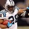 NEW ORLEANS - DECEMBER 28: Jonathan Stewart #28 of the Carolina Panthers is pushed out of bounds by Randall Gay #20 of the New Orleans Saints on December 28, 2008 at the Superdome in New Orleans, Louisiana. The Panthers defated the Saints 33-31.  (Photo by Chris Graythen/Getty Images)