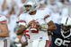 STATE COLLEGE, PA - NOVEMBER 7: Quarterback Terrelle Pryor #2 of the Ohio State Buckeyes rolls out to pass during a game against the Penn State Nittany Lions on November 7, 2009 at Beaver Stadium in State College, Pennsylvania. Ohio State won 24-7. (Photo by Hunter Martin/Getty Images)