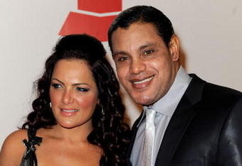 LAS VEGAS - NOVEMBER 04:  Former baseball player Sammy Sosa (R) and guest arrives at the 2009 Person Of The Year Honoring Juan Gabriel held at Mandalay Bay Resort & Casino on November 4, 2009 in Las Vegas, Nevada.  (Photo by Kevork Djansezian/Getty Images)