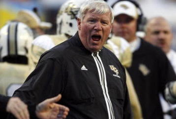 MEMPHIS, TN - DECEMBER 29: George O'Leary, head coach of the UCF Knights reacts after holding the Mississippi State Bulldogs to a field goal during the 49th Annual Autozone Liberty Bowl at Liberty Bowl Memorial Stadium December 29, 2007 in Memphis, Tennessee.  (Photo by Joe Murphy/Getty Images)