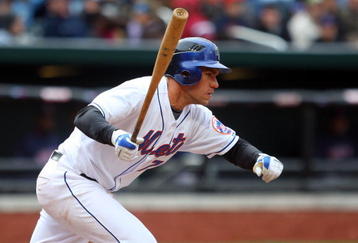 NEW YORK - APRIL 04:  Josh Thole #78 of the New York Mets bats against the Boston Red Sox on April 4, 2009 at Citi Field in the Flushing neighborhood of the Queens borough of New York City. The Red Sox defeated the Mets 9-3.  (Photo by Jim McIsaac/Getty Images)