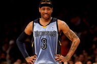 LOS ANGELES, CA - NOVEMBER 06:  Allen Iverson #3 of the Memphis Grizzlies staands on the court in the game against the Los Angeles Lakers on November 6, 2009 at Staples Center in Los Angeles, California. The Lakers won 114-98.  NOTE TO USER: User expressly acknowledges and agrees that, by downloading and/or using this Photograph, user is consenting to the terms and conditions of the Getty Images License Agreement.  (Photo by Stephen Dunn/Getty Images)