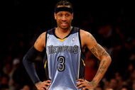 LOS ANGELES, CA - NOVEMBER 06:  Allen Iverson #3 of the Memphis Grizzlies staands on the court in the game against the Los Angeles Lakers on November 6, 2009 at Staples Center in Los Angeles, California. The Lakers won 114-98.  NOTE TO USER: User expressly acknowledges and agrees that, by downloading and/or using this Photograph, user is consenting to the terms and conditions of the Getty Images License Agreement.  (Photo by Stephen Dunn/Getty Images)