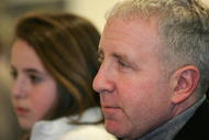 BIRMINGHAM, UNITED KINGDOM - JANUARY 25: Aston Villa Owner Randy Lerner listens to his manager speak during a press conference at Villa Park on January 25, 2007 in Birmingham, England.  (Photo by Laurence Griffiths/Getty Images)