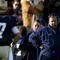 SOUTH BEND, IN - OCTOBER 17: Head coach Charlie Weis of the Notre Dame Fighting Irish looks at quarterback Jimmy Clausen #7 during the second quarter against the USC Trojans at Notre Dame Stadium on October 17, 2009 in South Bend, Indiana. (Photo by Jonathan Daniel/Getty Images)