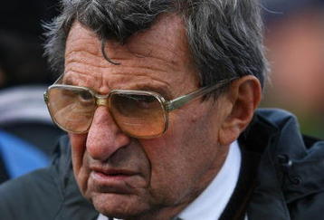 EVANSTON, IL - OCTOBER 31: Head coach Joe Paterno of the Penn State Nittany Lions walks the sidelines as his team takes on the Northwestern Wildcats at Ryan Field on October 31, 2009 in Evanston, Illinois. Penn State defeated Northwestern 34-13. (Photo by Jonathan Daniel/Getty Images)