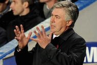 LONDON, ENGLAND - NOVEMBER 08: Carlo Ancelotti the Chelsea manager reacts to events on the pitch during the Barclays Premier League match between Chelsea and Manchester United at Stamford Bridge on November 8, 2009 in London, England. (Photo by Clive Mason/Getty Images)
