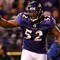 BALTIMORE - DECEMBER 14:  Ray Lewis #52 of the Baltimore Ravens reacts against the Pittsburgh Steelers on December 14, 2008 at M&T Bank Stadium in Baltimore, Maryland. The Steelers defeated the Ravens 13-9.  (Photo by Jim McIsaac/Getty Images)