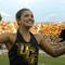 ORLANDO, FL - SEPTEMBER 15: A cheerleader from the University of Central Florida cheers play as the Knights host the Texas Longhorns at Bright House Networks Stadium on September 15, 2007 in Orlando, Florida. (Photo by Al Messerschmidt/Getty Images)