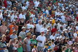 TALLADEGA, AL - APRIL 26:  Fans watch race action at the NASCAR Sprint Cup Series Aaron's 499 at Talladega Superspeedway on April 26, 2009 in Talladega, Alabama.  (Photo by Christian Petersen/Getty Images)