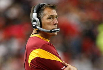 ATLANTA - NOVEMBER 08:  Head coach Jim Zorn of the Washington Redskins looks on during the game against the Atlanta Falcons at Georgia Dome on November 8, 2009 in Atlanta, Georgia.  (Photo by Kevin C. Cox/Getty Images)