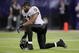 MINNEAPOLIS - OCTOBER 18:  Linebacker Ray Lewis #52 of the Baltimore Ravens looks on during the two minute warning against the Minnesota Vikings during NFL action at Hubert H. Humphrey Metrodome on October 18, 2009 in Minneapolis, Minnesota. The Vikings defeated the Ravens 33-31.  (Photo by Doug Pensinger/Getty Images)