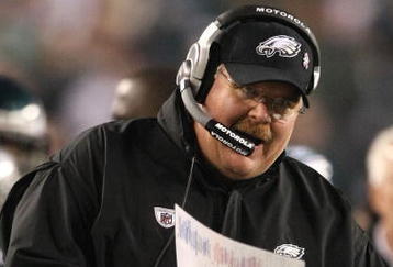 PHILADELPHIA - NOVEMBER 08:  Head coach Andy Reid of the Philadelphia Eagles coaches against the Dallas Cowboys at Lincoln Financial Field on November 8, 2009 in Philadelphia, Pennsylvania.  (Photo by Al Bello/Getty Images)