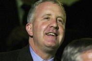 SCUNTHORPE, ENGLAND - SEPTEMBER 20: Randy Lerner, the new Chairman of Aston Villa watches his new team during the Carling Cup Second round match between Scunthorpe United and Aston Villa at Glanford Park on September 20, 2006 in Scunthorpe, England. (Photo by Matthew Lewis/Getty Images)