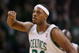 BOSTON - NOVEMBER 01:  Paul Pierce #34 of the Boston Celtics celebrates a three point shot in the fourth quarter against the New Orleans Hornets at the TD Garden on November 1, 2009 in Boston, Massachusetts. The Celtics defeated the Hornets 97-87. NOTE TO USER: User expressly acknowledges and agrees that, by downloading and or using this photograph, User is consenting to the terms and conditions of the Getty Images License Agreement.  (Photo by Elsa/Getty Images)