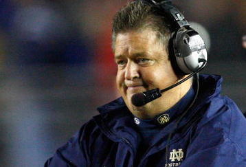 CHESTNUT HILL, MA - NOVEMBER 8: Coach Charlie Weis of the Notre Dame Fighting Irish against the Boston College Eagles on November 8, 2008 at Alumni Stadium in Chestnut Hill, Massachusetts.(Photo by Jim Rogash/Getty Images)