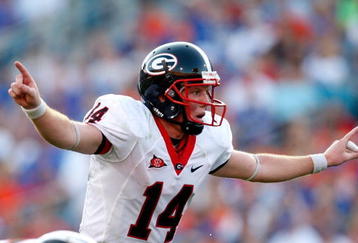 JACKSONVILLE, FL - OCTOBER 31:  Quarterback Joe Cox #14 of the Georgia Bulldogs against the Florida Gators at Jacksonville Municipal Stadium on October 31, 2009 in Jacksonville, Florida.  (Photo by Kevin C. Cox/Getty Images)
