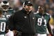 PHILADELPHIA - NOVEMBER 08:  Head coach Andy Reid of the Philadelphia Eagles coaches against the Dallas Cowboys at Lincoln Financial Field on November 8, 2009 in Philadelphia, Pennsylvania.  (Photo by Al Bello/Getty Images)