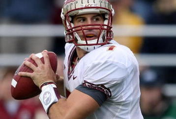 CHESTNUT HILL, MA - OCTOBER 03:  Christian Ponder #7 of the Florida State Seminoles looks to pass the first half against the Boston College Eagles on October 3, 2009 at Alumni Stadium in Chestnut Hill, Massachusetts. (Photo by Elsa/Getty Images)