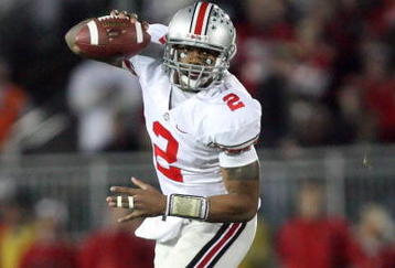 STATE COLLEGE, PA - NOVEMBER 7: Quarterback Terrelle Pryor #2 of the Ohio State Buckeyes rolls out to pass during a game against the Penn State Nittany Lions on November 7, 2009 at Beaver Stadium in State College, Pennsylvania. Ohio State won 24-7. (Photo by Hunter Martin/Getty Images)