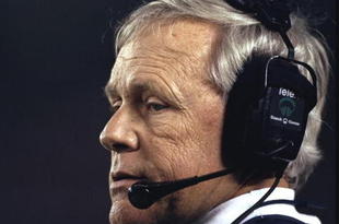 30 Dec 1998: A portrait of head coach Dick Tomey of the Arizona Wildcats as he watches from the sidelines during the Holiday Bowl against the Nebraska Cornhuskers at the Qualcomm Stadium in San Diego, California. Arizona defeated Nebraska 23-20. Mandatory Credit: Todd Warshaw /Allsport