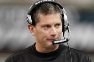 DETROIT - NOVEMBER 1:  Head coach Jim Schwartz of the Detroit Lions looks on during the game against the St. Louis Rams on November 1, 2009 at Ford Field in Detroit, Michigan. (Photo by Gregory Shamus/Getty Images)