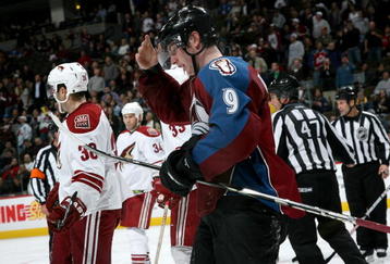 DENVER - NOVEMBER 04:  Matt Duchene #9 of the Colorado Avalanche skates against the Phoenix Coyotes at the Pepsi Center on November 4, 2009 in Denver, Colorado. The Avalanche defeated the Coyotes 4-1.  (Photo by Doug Pensinger/Getty Images)