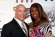 SAN DIEGO - JULY 24:  Wrestler Kurt Angle and guest attend IESB.net's Wrath of Con during Comic-Con 2009 held at Hard Rock Hotel on July 24, 2009 in San Diego, California.  (Photo by Michael Buckner/Getty Images)