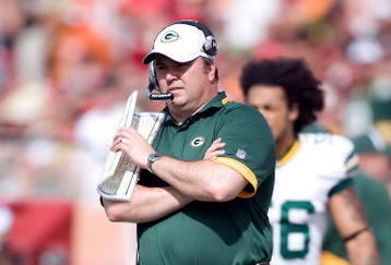TAMPA, FL - NOVEMBER 08:  Head coach Mike McCarthy of the Green Bay Packers directs his team against the Tampa Bay Buccaneers during the game at Raymond James Stadium on November 8, 2009 in Tampa, Florida.  (Photo by J. Meric/Getty Images)
