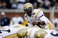 ATLANTA - OCTOBER 17:  Quarterback Josh Nesbitt #9 of the Georgia Tech Yellow Jackets against the Virginia Tech Hokies at Bobby Dodd Stadium on October 17, 2009 in Atlanta, Georgia.  (Photo by Kevin C. Cox/Getty Images)